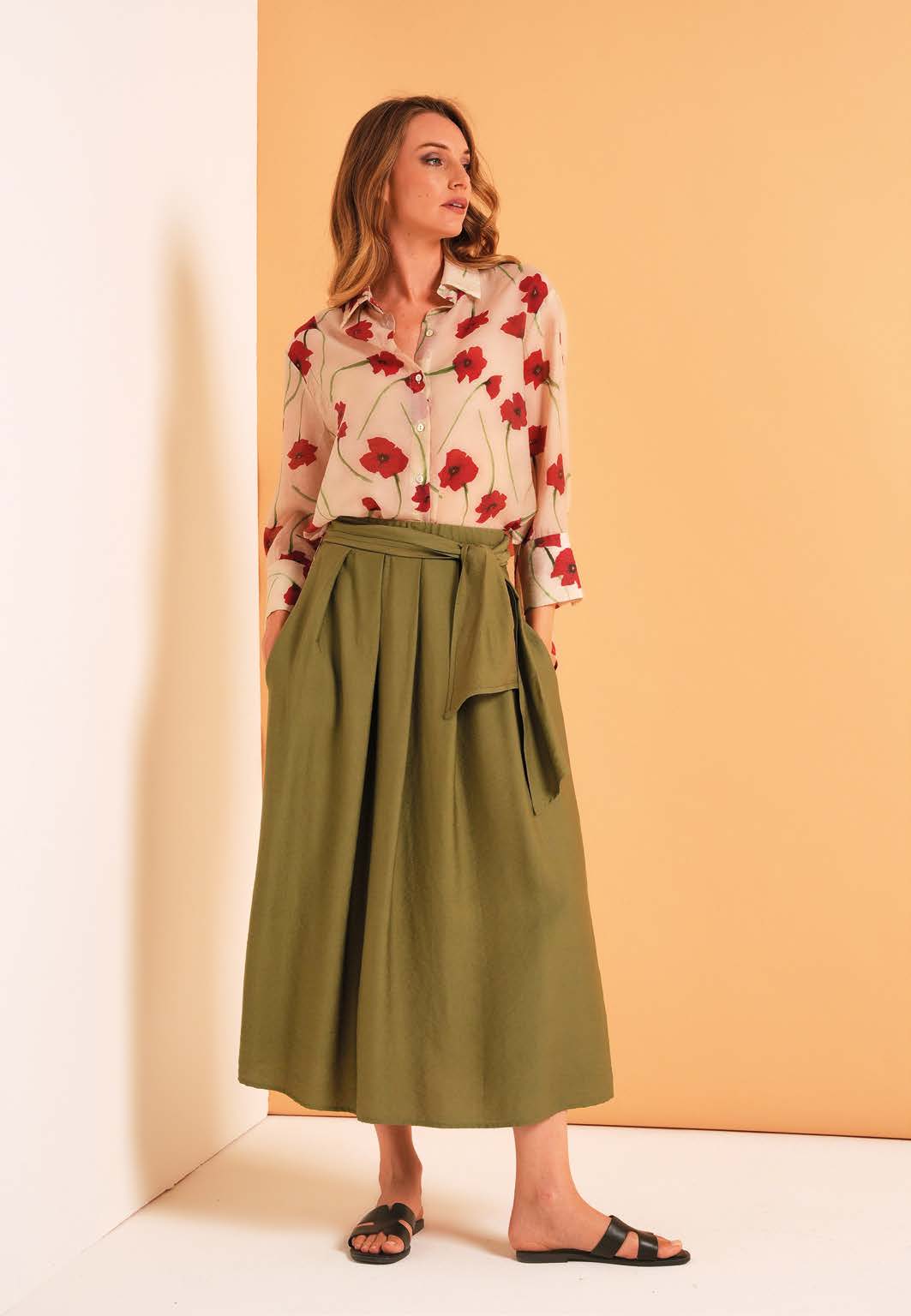 Camicia fantasia papaveri