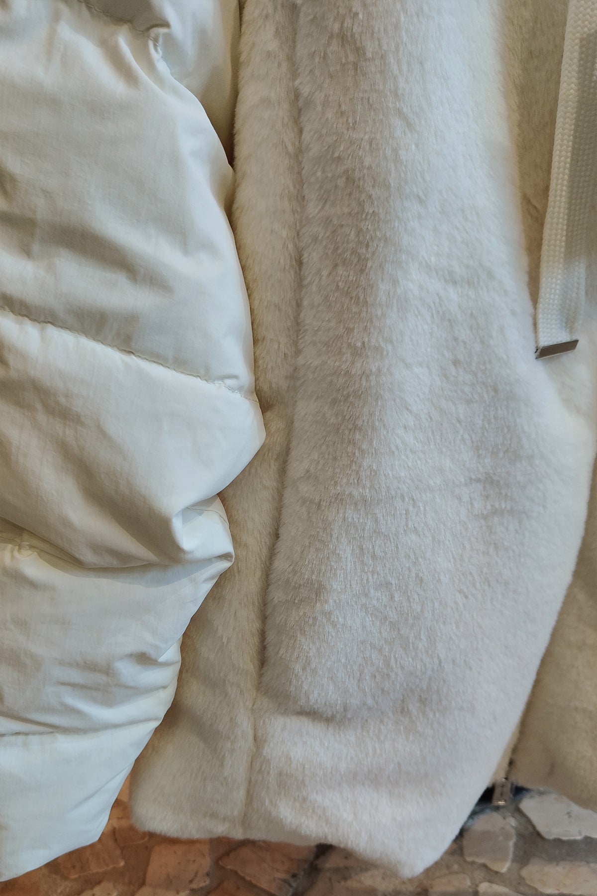 Giacca imbottita con eco pelliccia