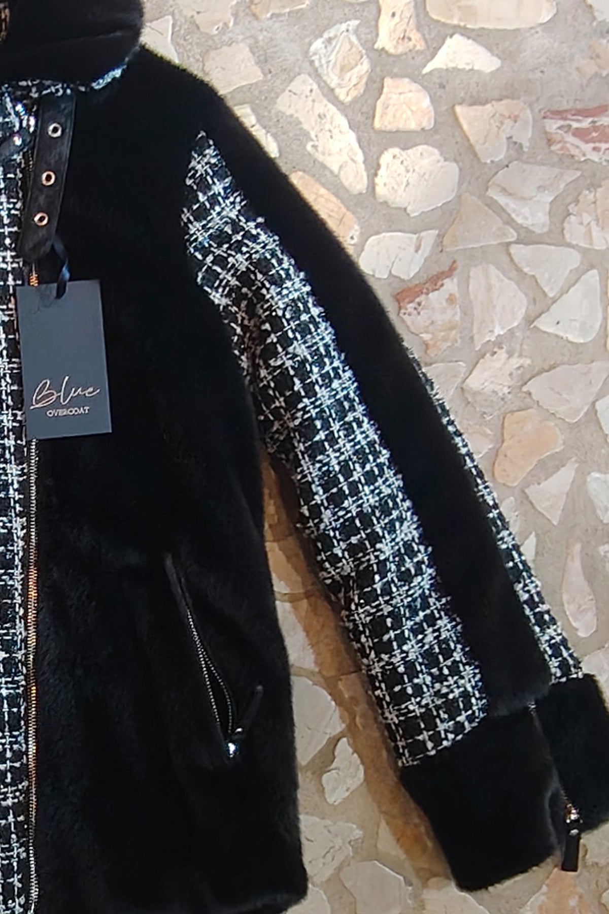 Giacca con eco pelliccia