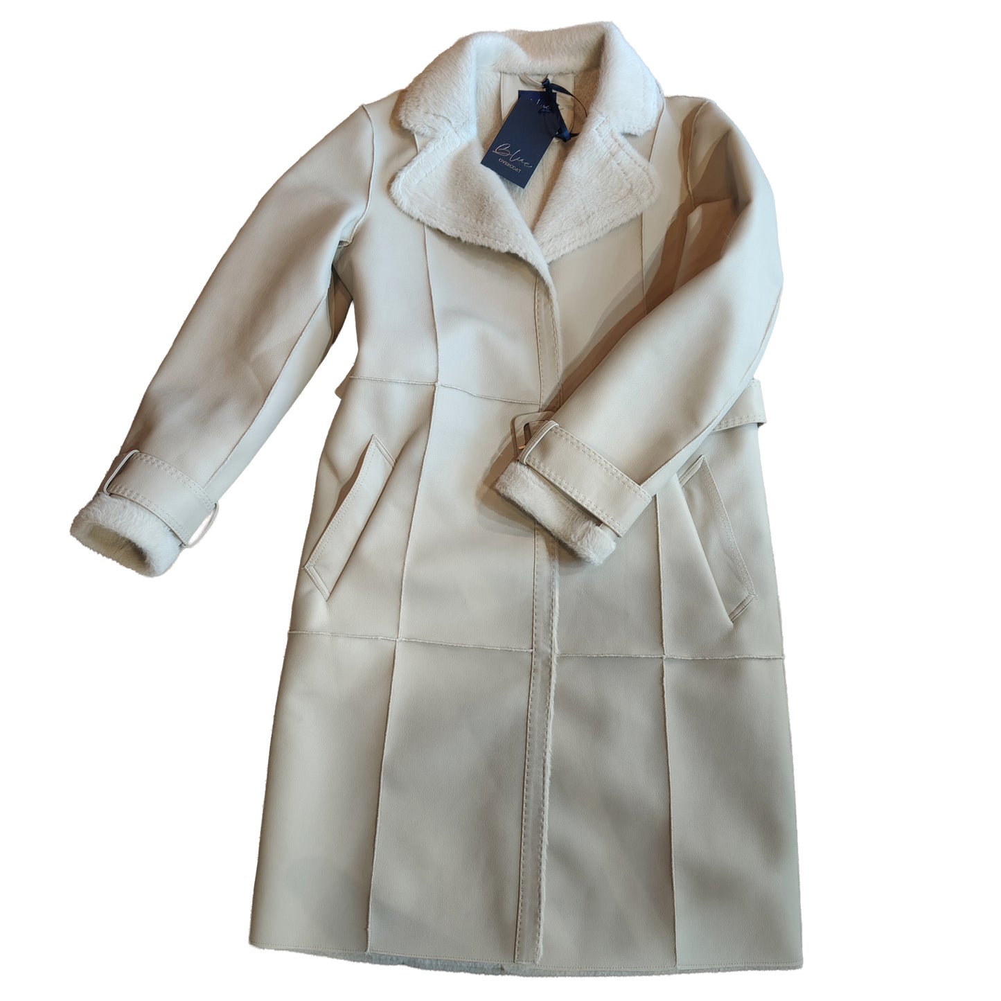 Trench lungo con eco pelliccia