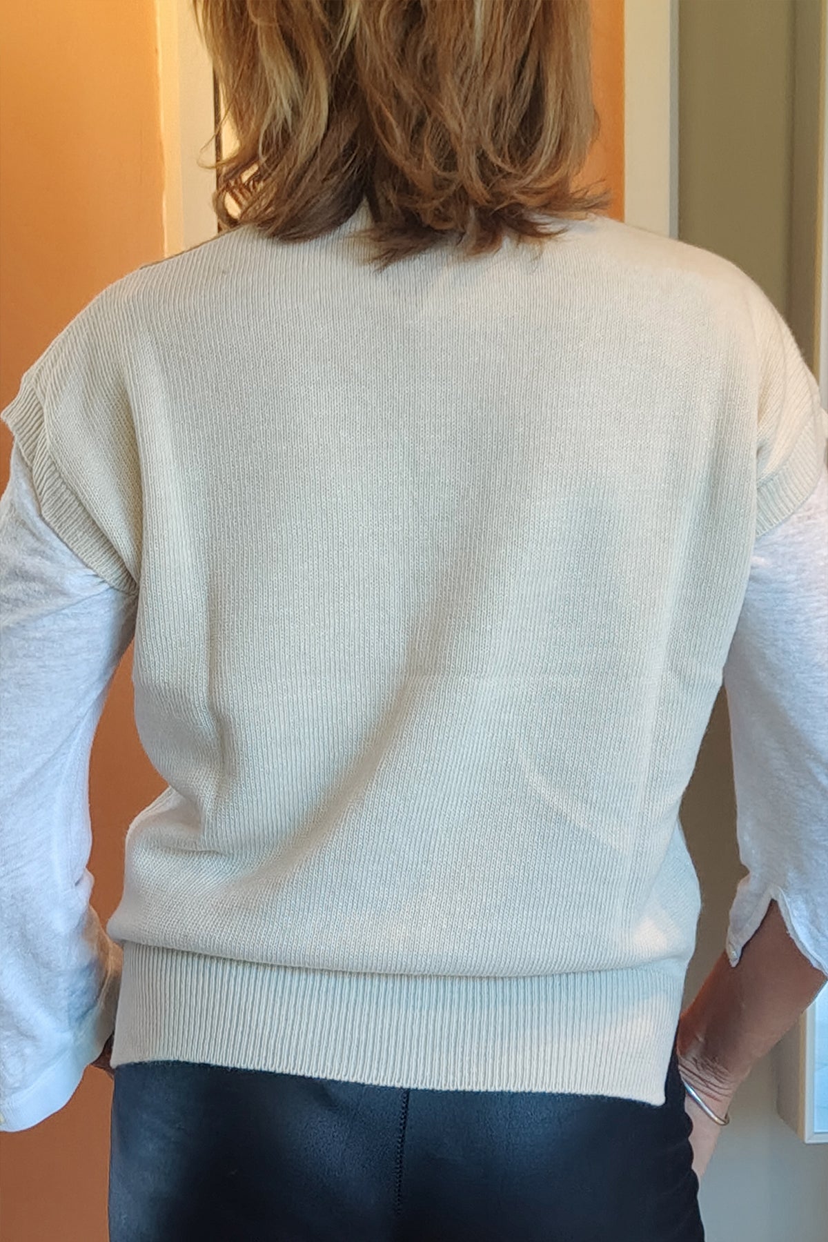 Gilet a quadri scollo a V