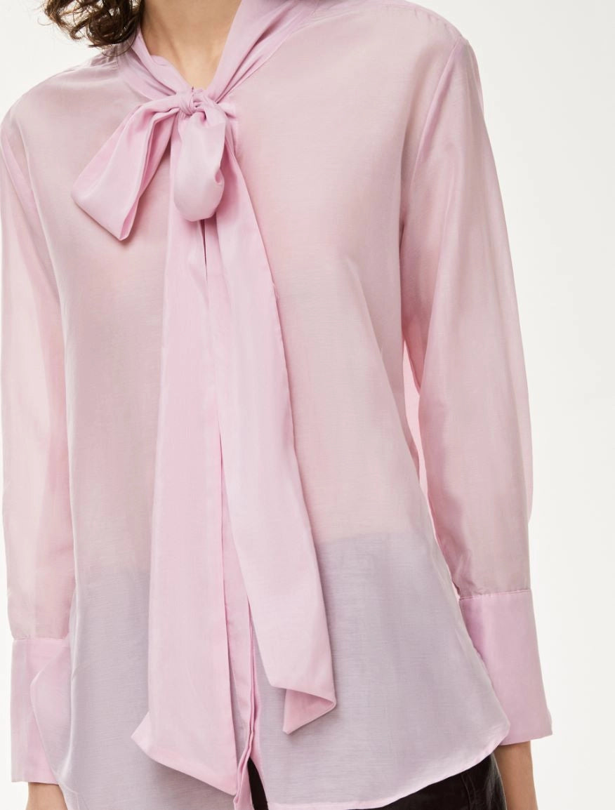 CAMICIA IN MISTO SETA Rosa