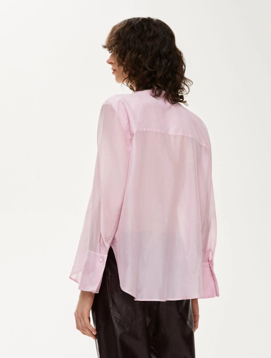 CAMICIA IN MISTO SETA Rosa