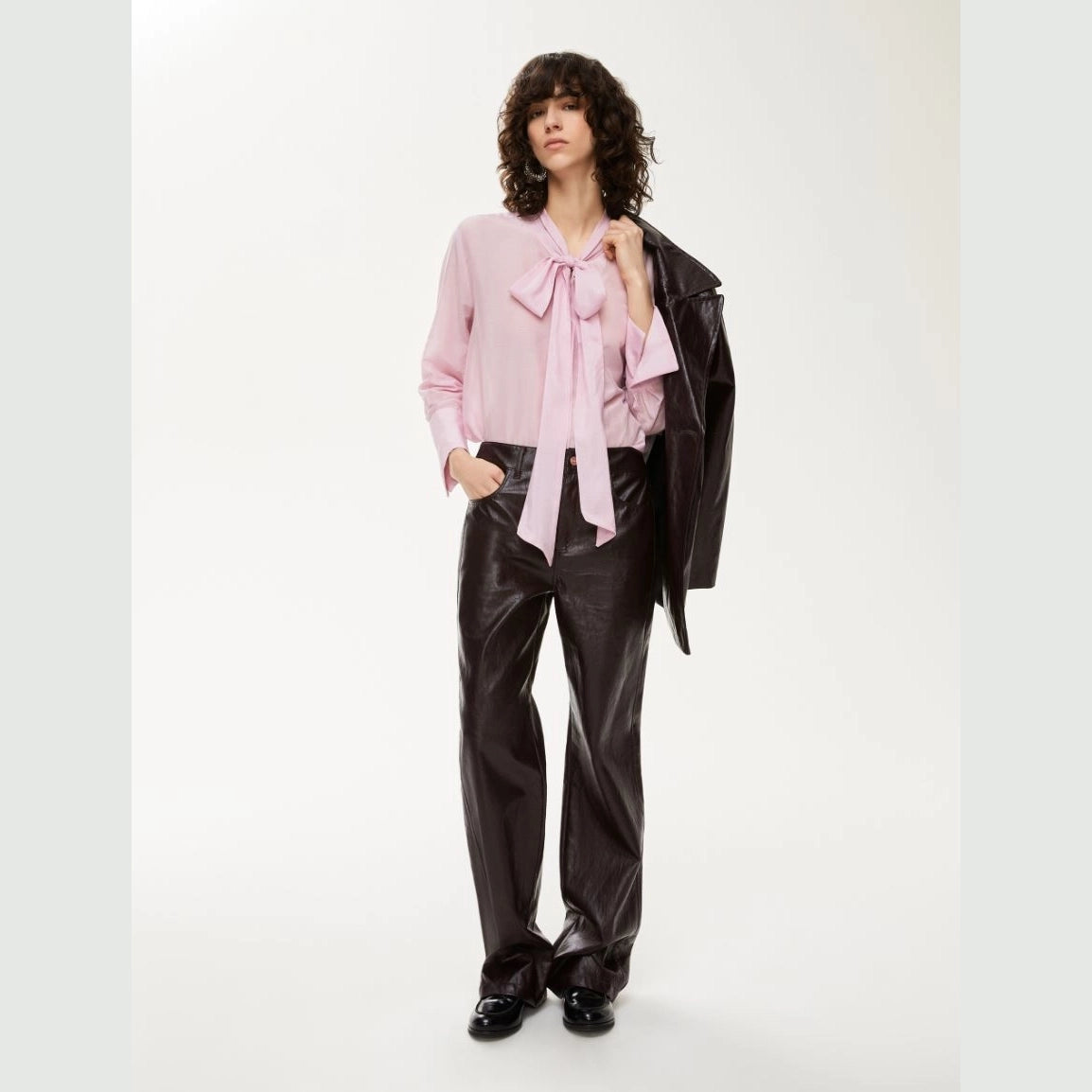 CAMICIA IN MISTO SETA Rosa