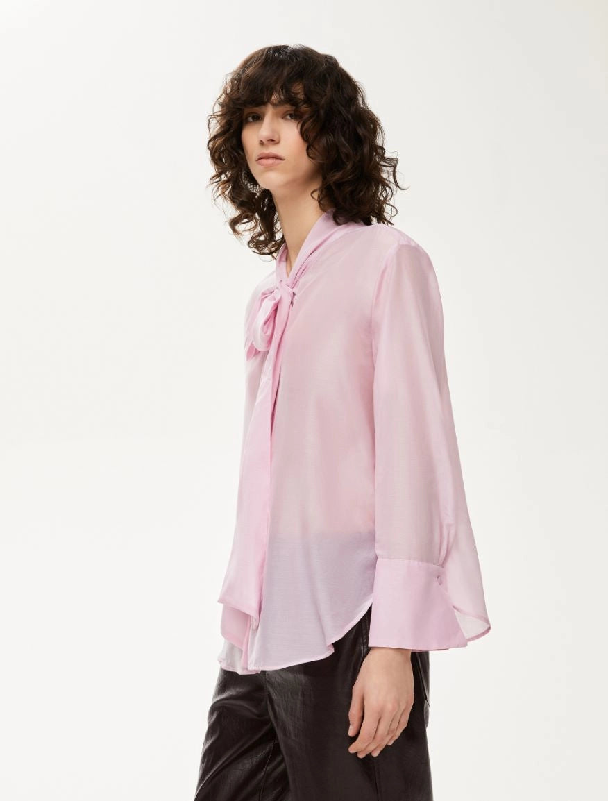 CAMICIA IN MISTO SETA Rosa