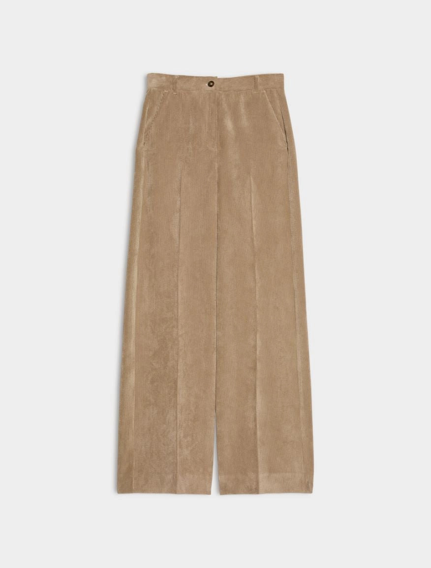 PANTALONI IN VELLUTO Kaki