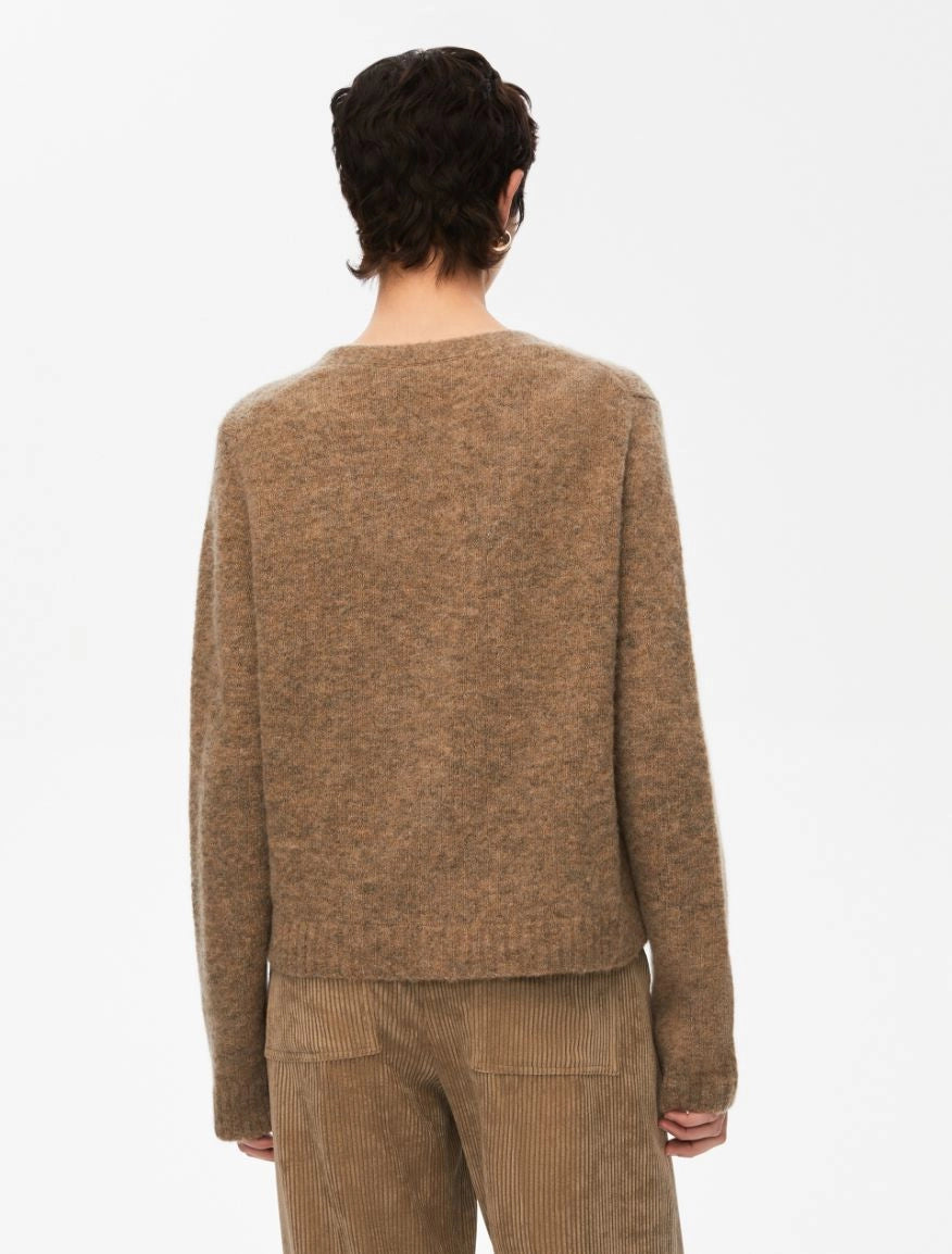 CARDIGAN MISTO ALPACA Noce