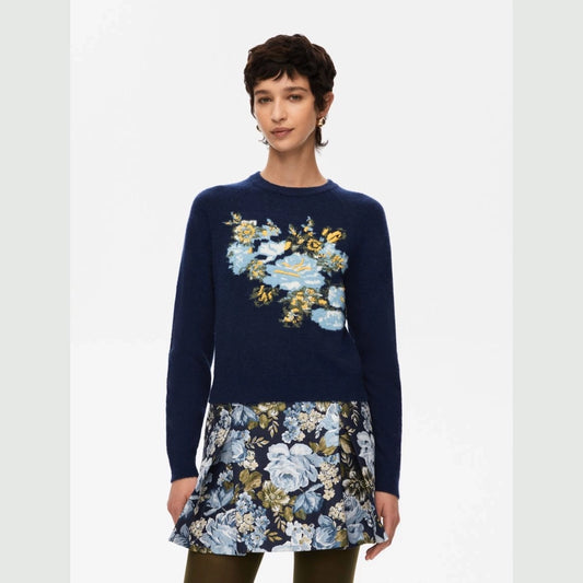 MAGLIA RICAMATA Blu