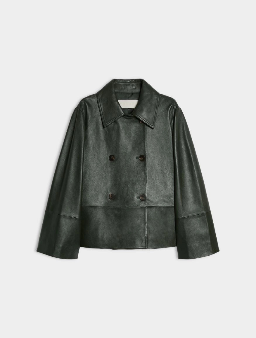 GIACCA IN PELLE Verde Bottiglia