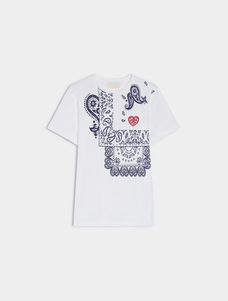 T-SHIRT STAMPATA Bianco