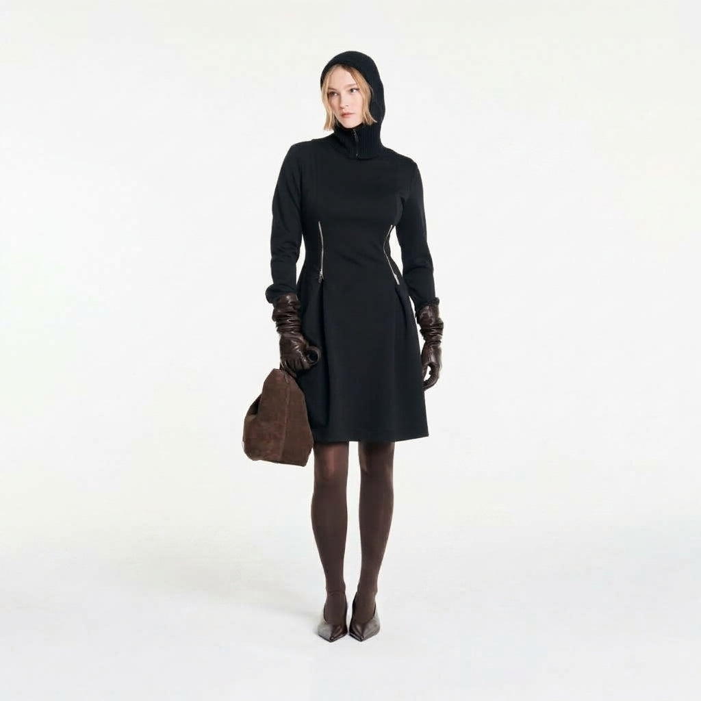 Abito con zip laterali