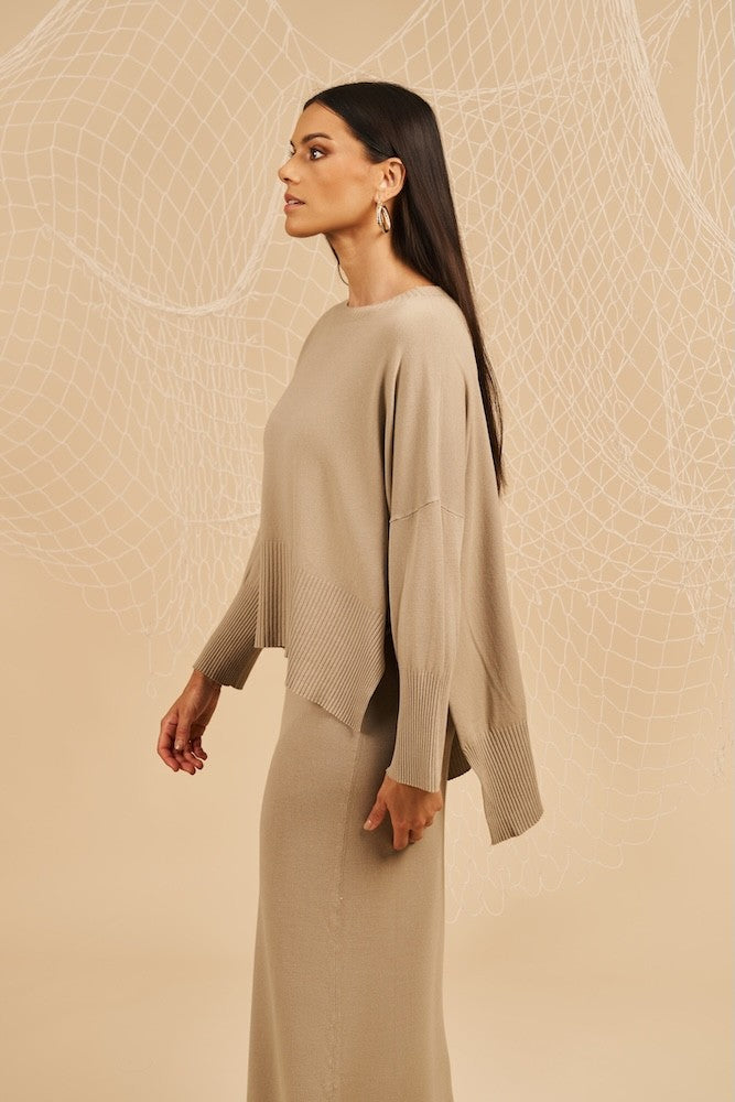Maglia over manica lunga - corda