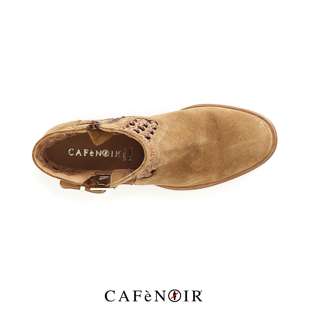 A.I. SALDI - Tronchetto in pelle scamosciata e intreccio con fibbia