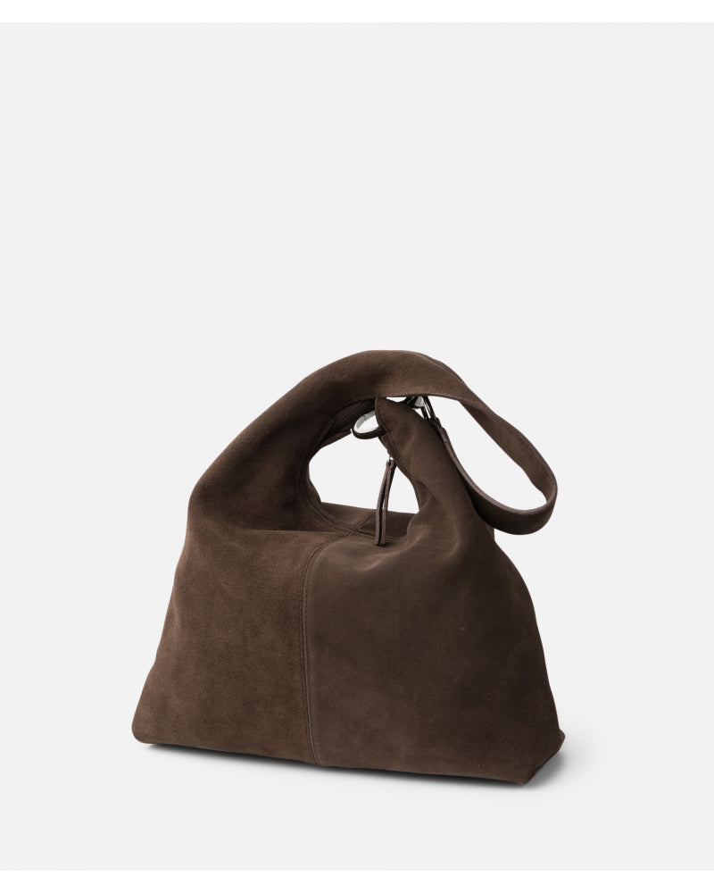 Borsa hobo a tracolla in pelle scamosciata