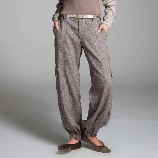 Pantalone cargo spinato