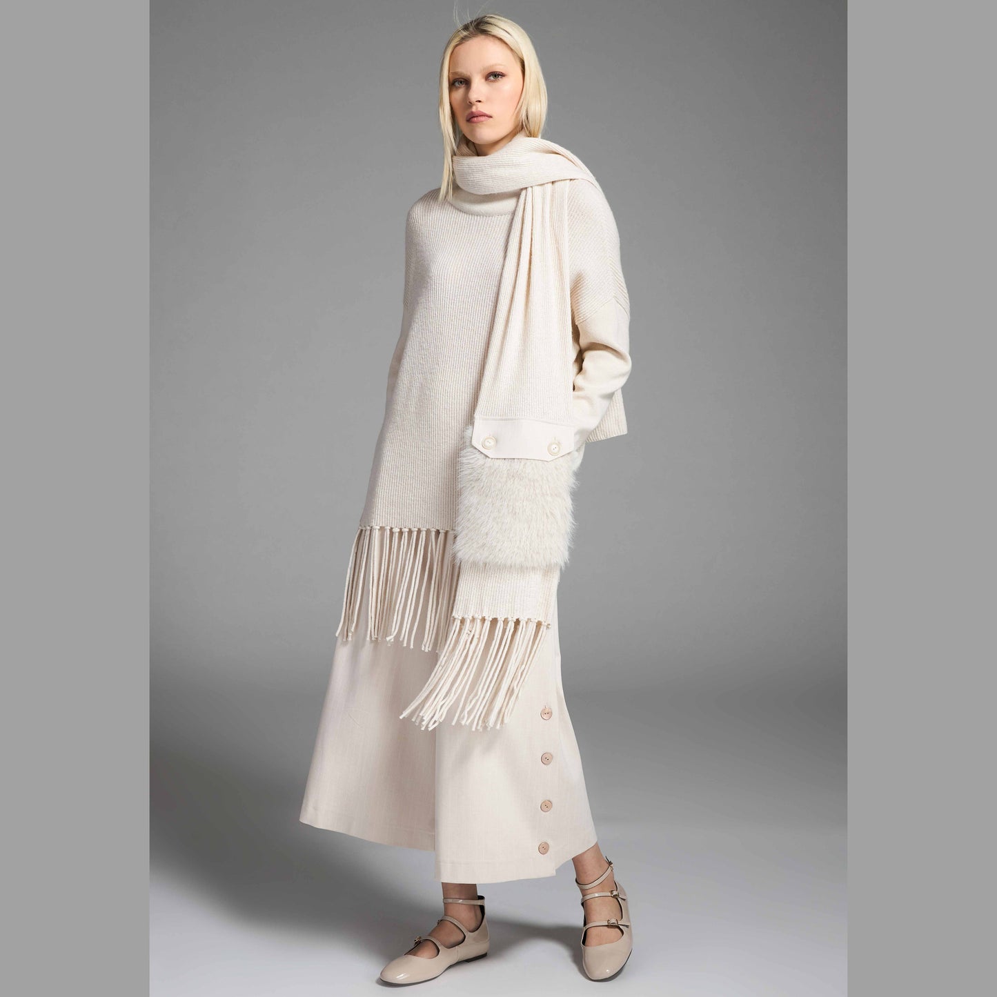 Maglia lunga con frange