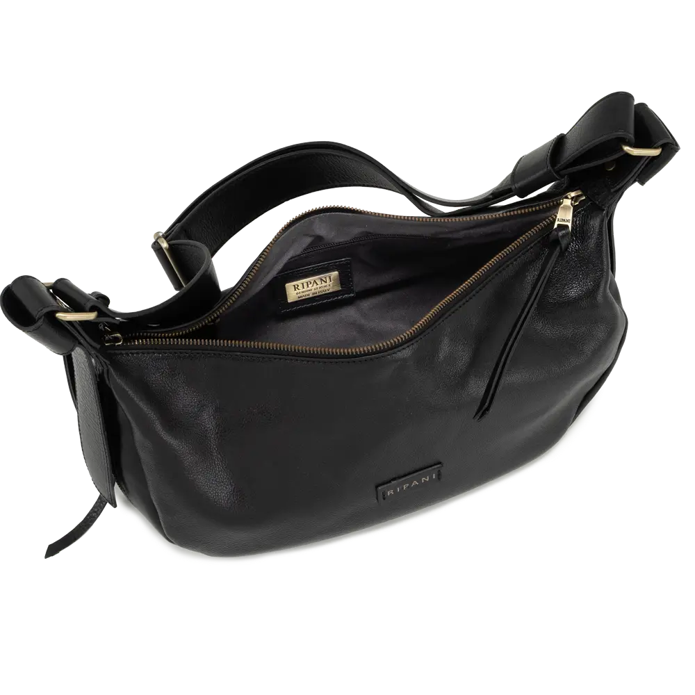 Borsa a spalla con tracolla regolabile - nero