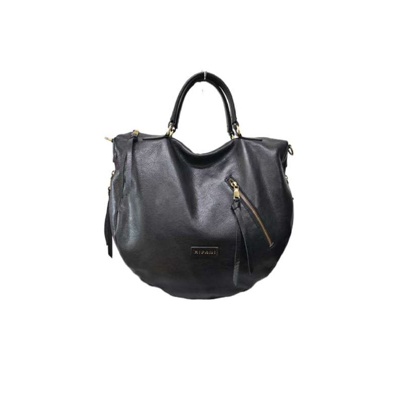 Borsa a mano con tracolla aggiuntiva regolabile - nero