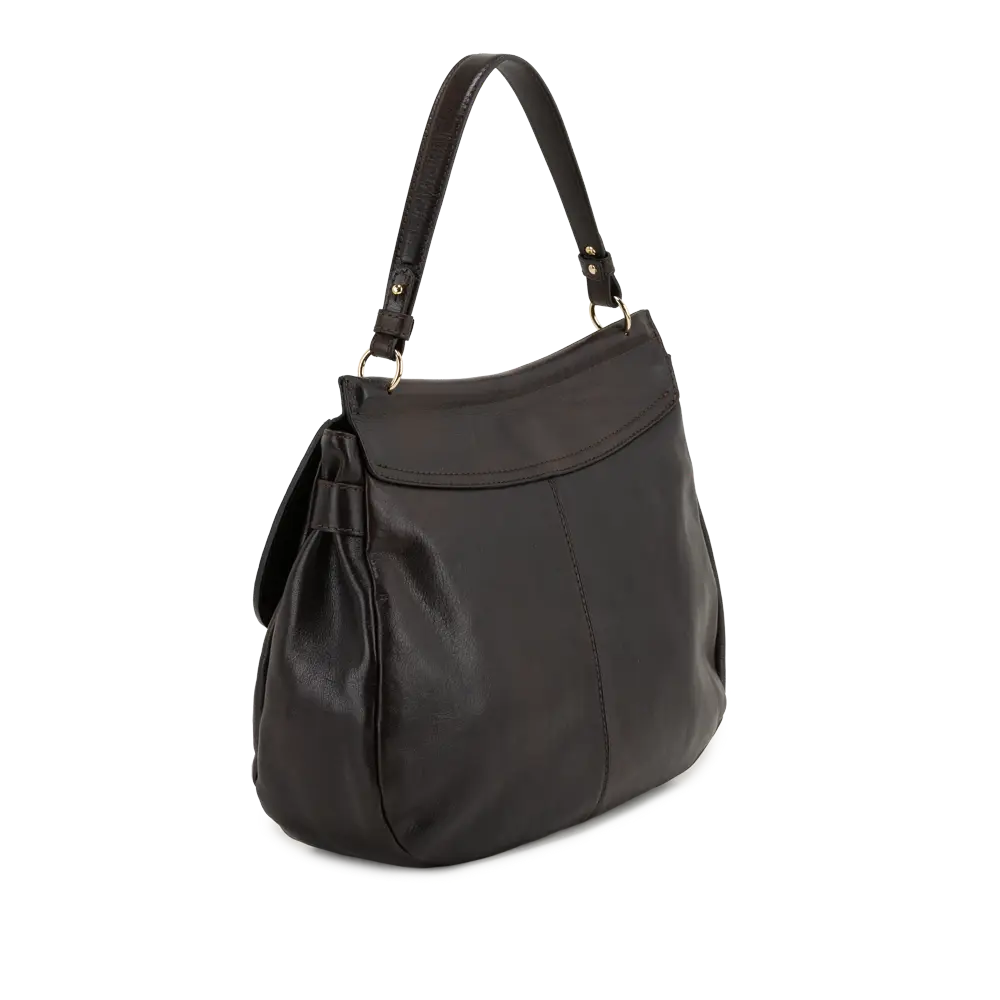 Borsa a spalla con tracolla aggiuntiva regolabile - t. moro