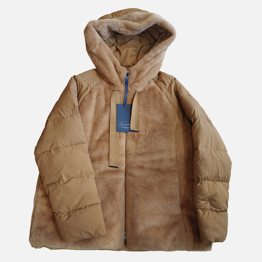 Giacca imbottita con eco pelliccia