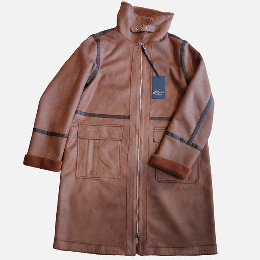 Cappotto reversibile in eco pelliccia