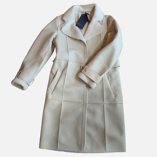 Trench lungo con eco pelliccia