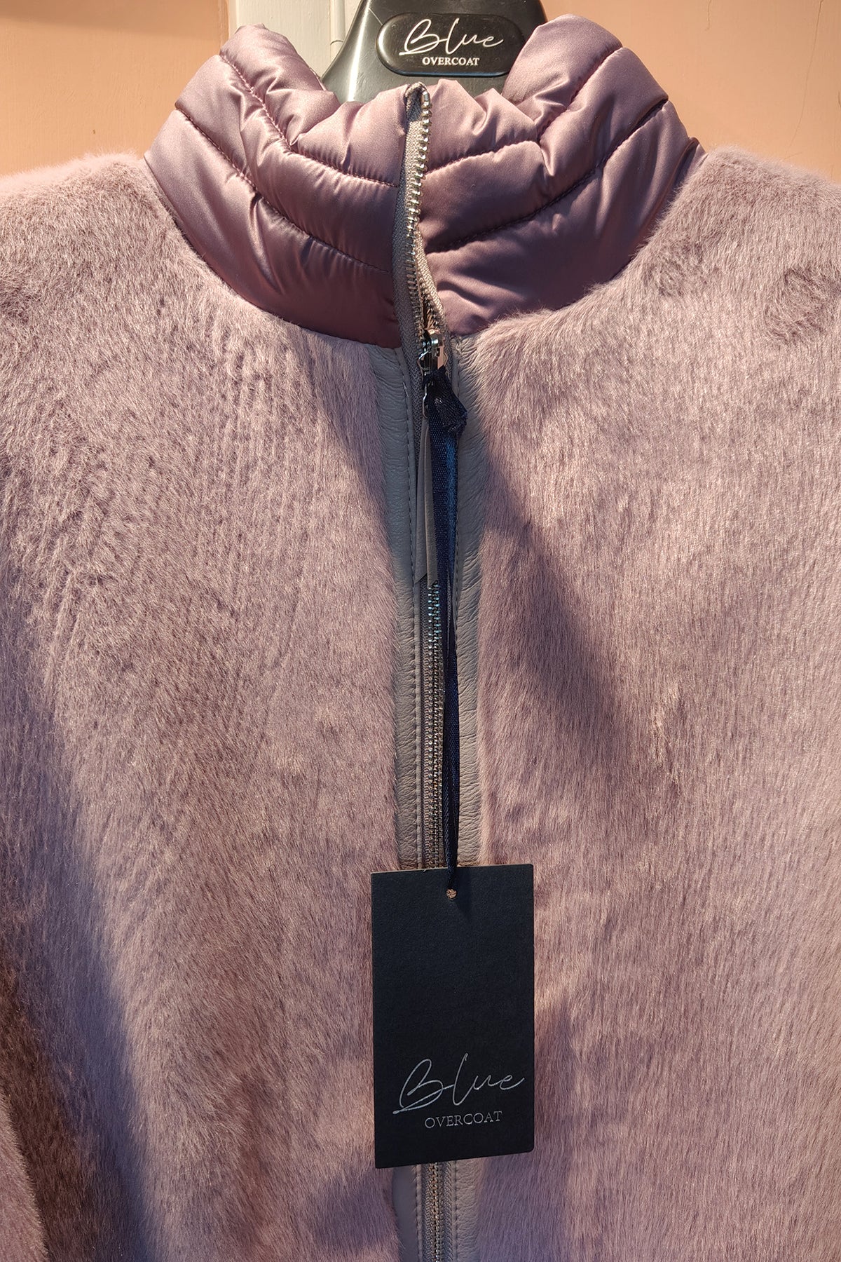 Cappotto reversibile eco pelle e eco pelliccia