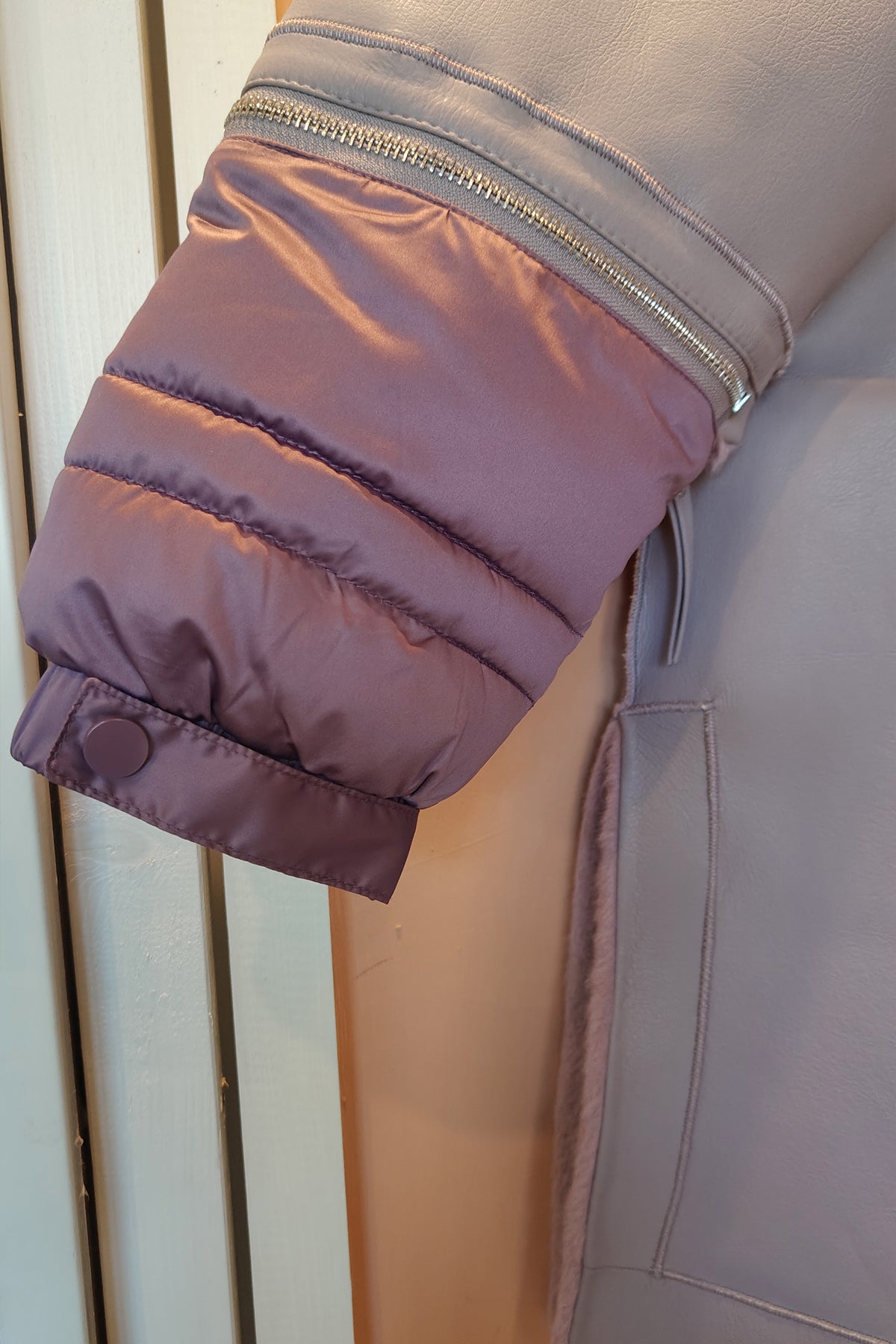 Cappotto reversibile eco pelle e eco pelliccia