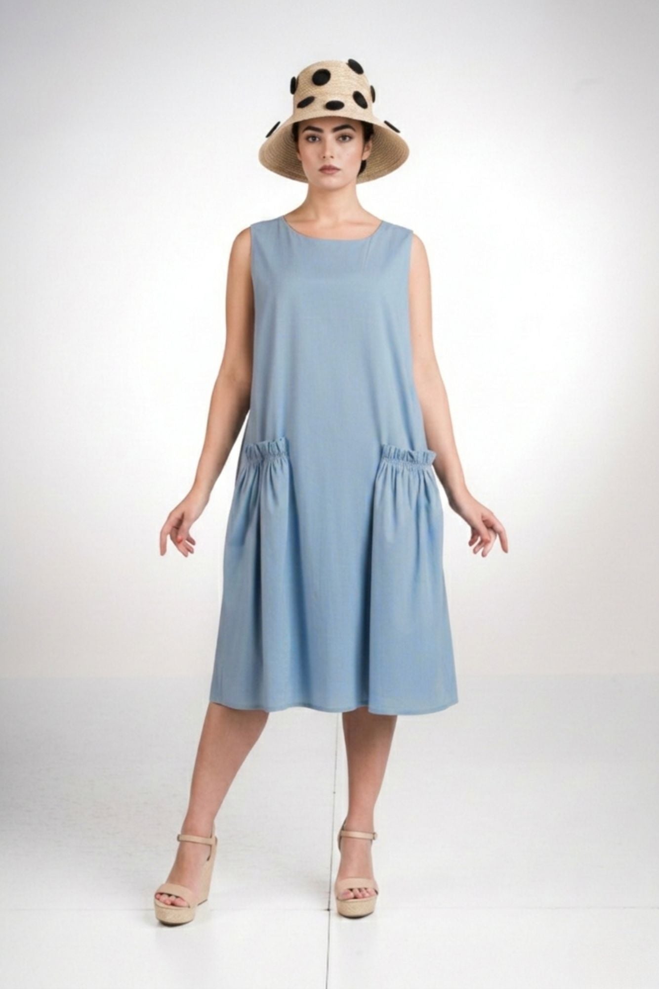 ABITO COTONE AZZURRO