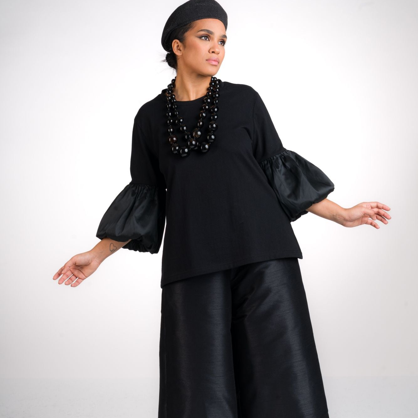 MAGLIA 60 COTONE 40 VISCOSA NERO