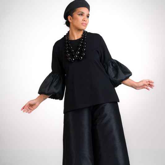 MAGLIA 60 COTONE 40 VISCOSA NERO