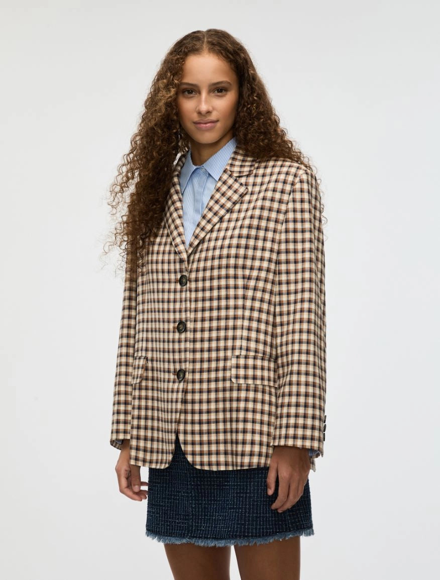 BLAZER IN STUOIA Blu