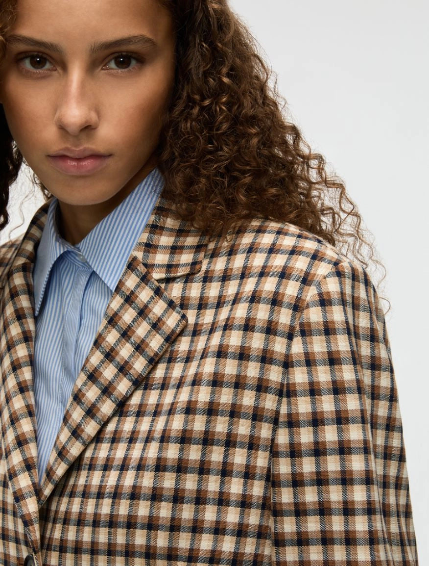 BLAZER IN STUOIA Blu