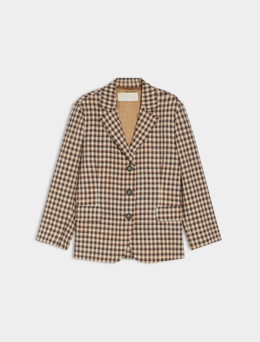 BLAZER IN STUOIA Blu