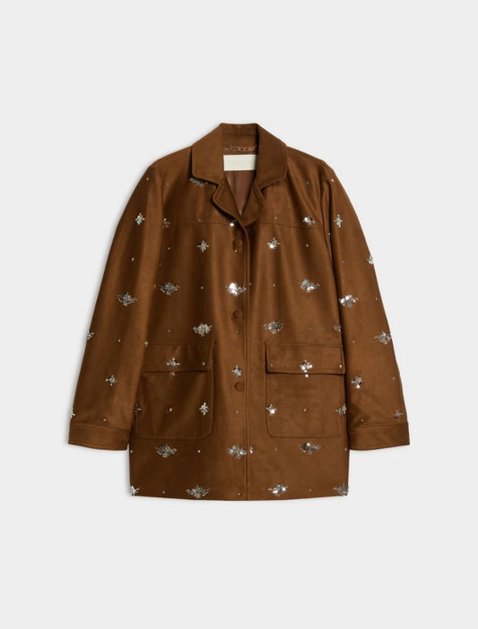 GIACCA RICAMATA Biscotto