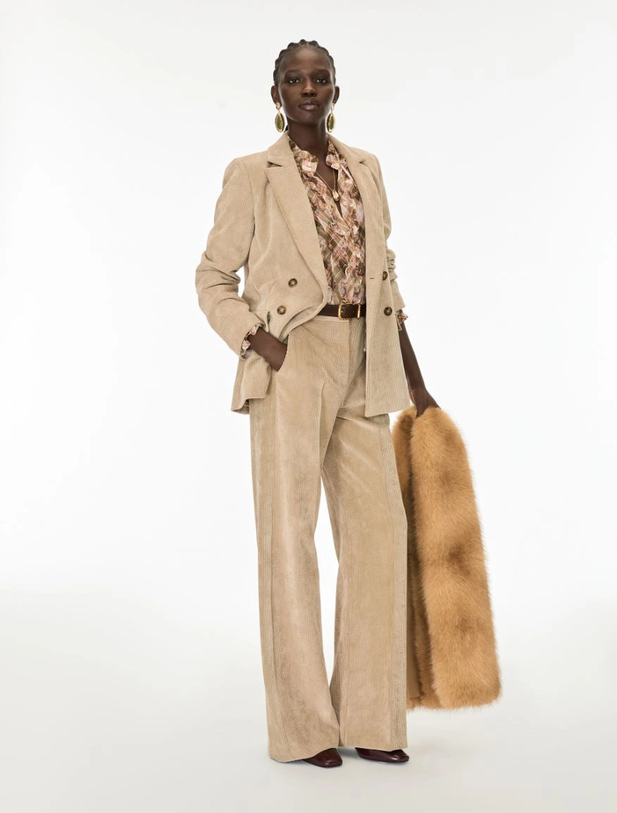 BLAZER IN VELLUTO Kaki