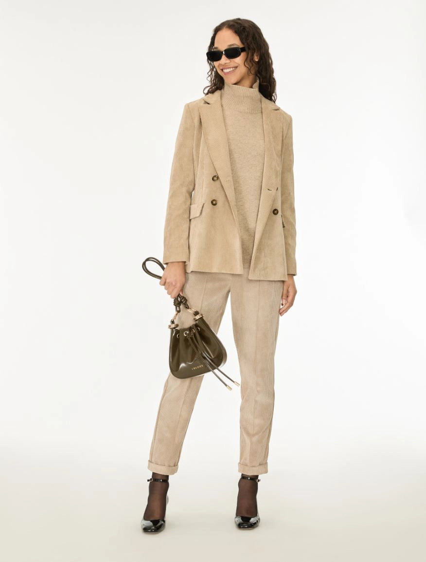 BLAZER IN VELLUTO Kaki