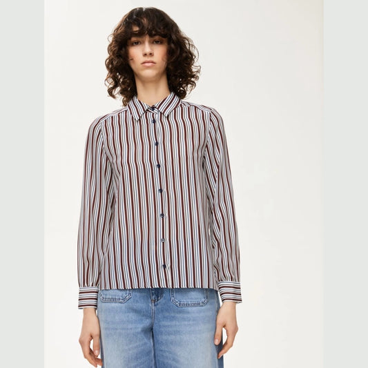 CAMICIA IN PURA SETA Bordeaux