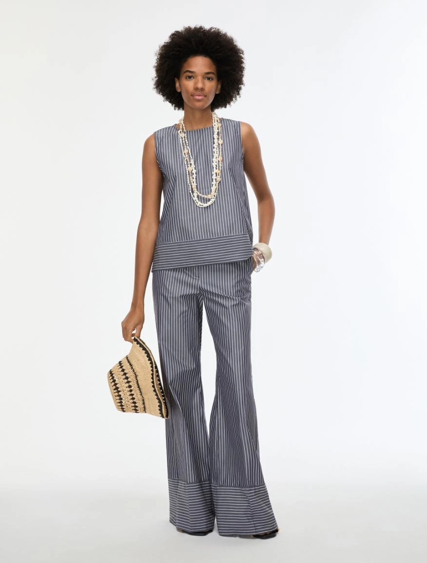 PANTALONI WIDE LEG Blu
