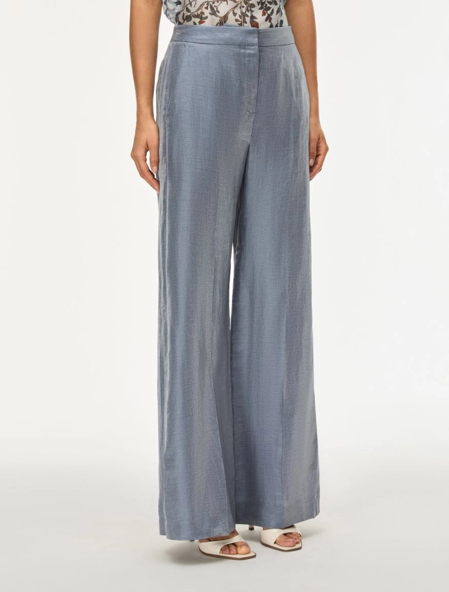 PANTALONI IN MISTO LINO Avio
