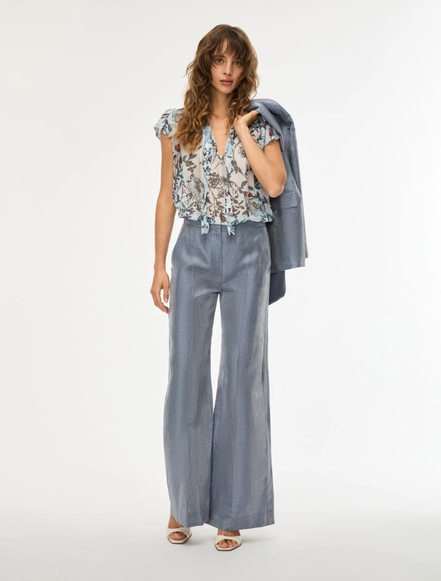 PANTALONI IN MISTO LINO Avio