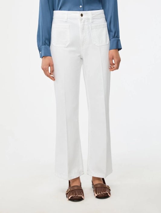 PANTALONI IN COTONE Bianco Ottico