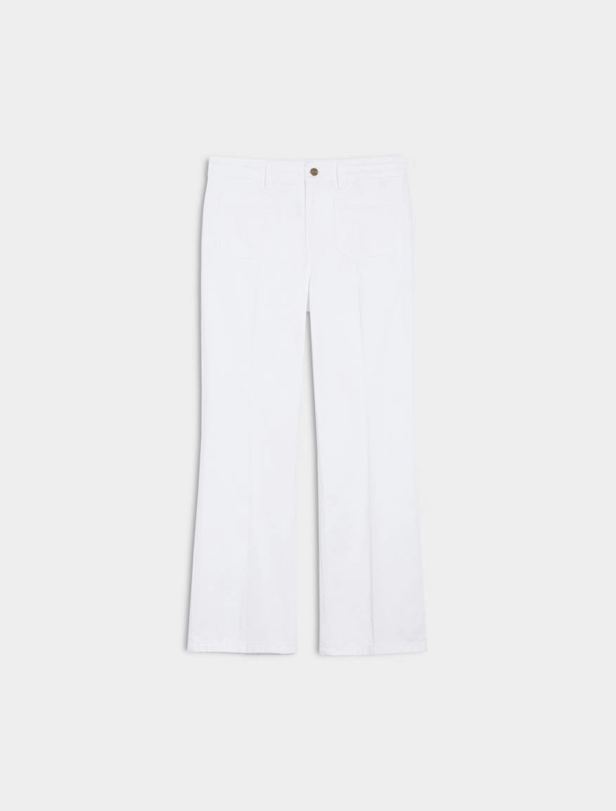 PANTALONI IN COTONE Bianco Ottico