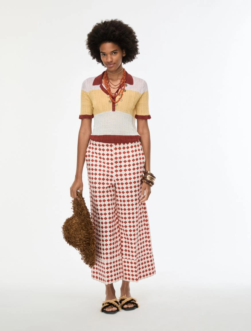 PANTALONI STAMPATI Bordeaux