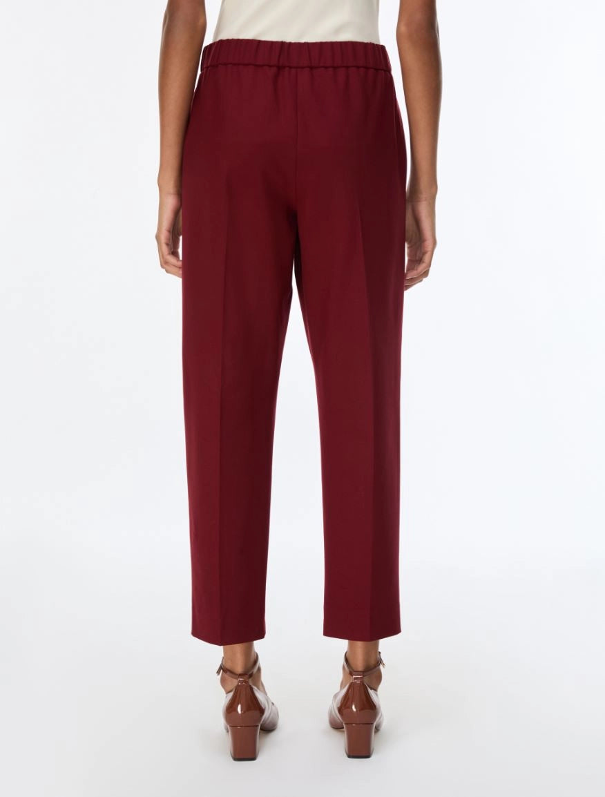 PANTALONI IN TESSUTO STRETCH Rubino