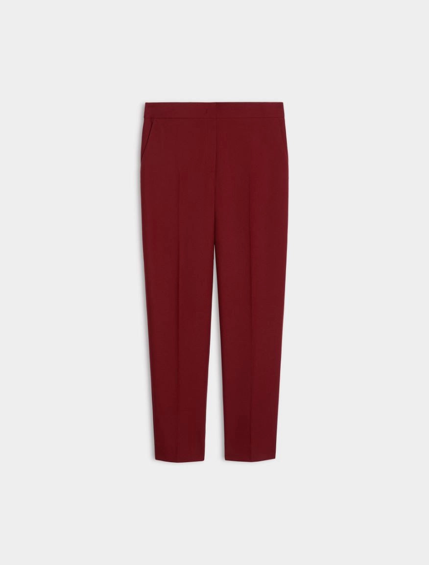 PANTALONI IN TESSUTO STRETCH Rubino
