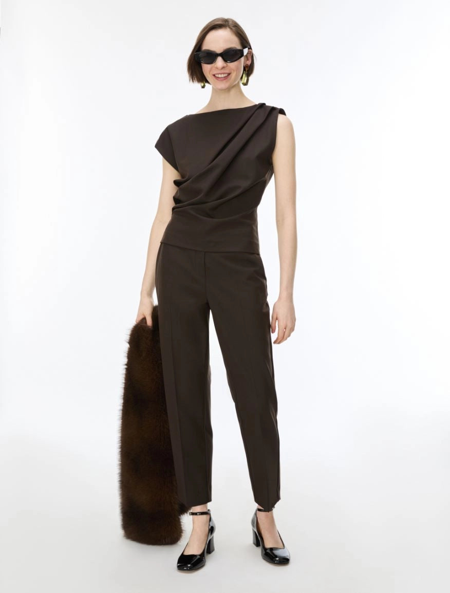 PANTALONI IN TESSUTO STRETCH Testa Moro