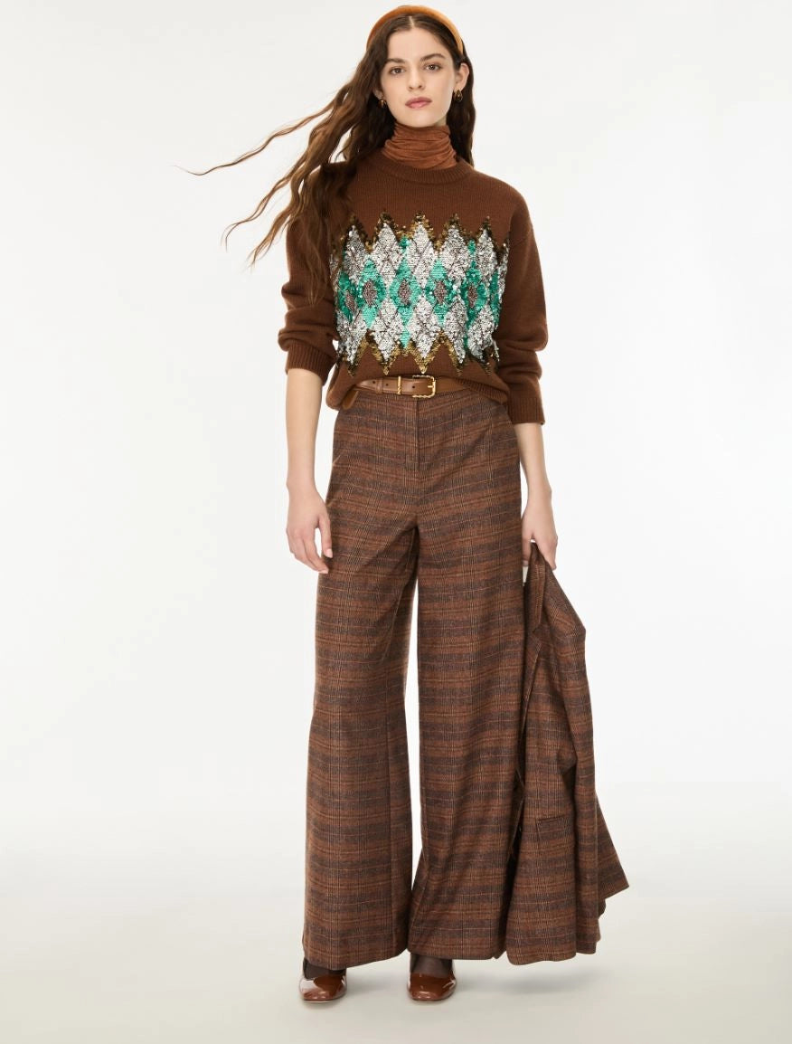 PANTALONI IN FLANELLA Testa Di Moro