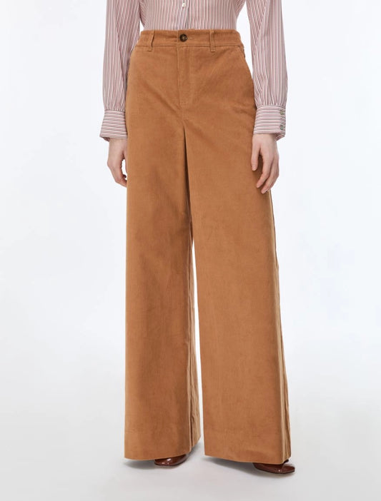 PANTALONI IN VELLUTO Cammello