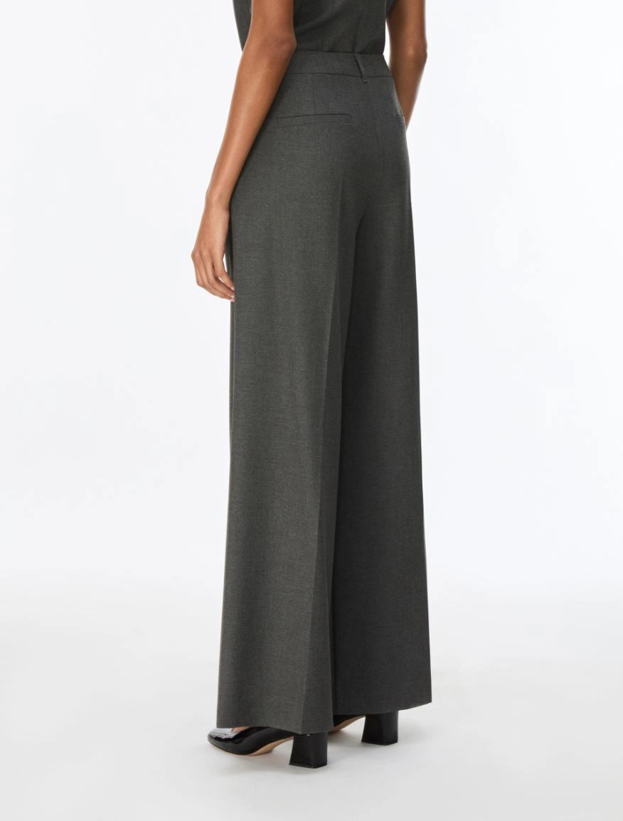 PANTALONI WIDE LEG CON PINCES Grigio Ardesia